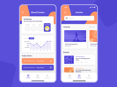 Mood Tracker Mobile App app appdesign dailyinspiration datareport design designtools figma graphicdesign health mood mood tracker resultactivity rianda riandadesign ui uidesign uitrends uiux ux uxdesign