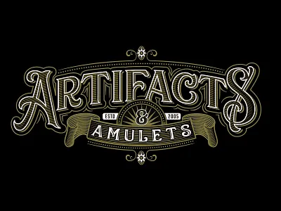 Artifacts & Amulets art director art director orange county jamie stark jewelry orange county graphic designer typogaphy victorian