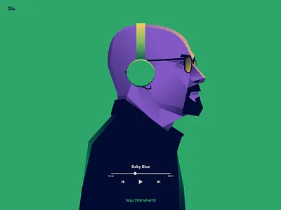 walter white breaking bad breakingbad flat design flatillustration vector illustration