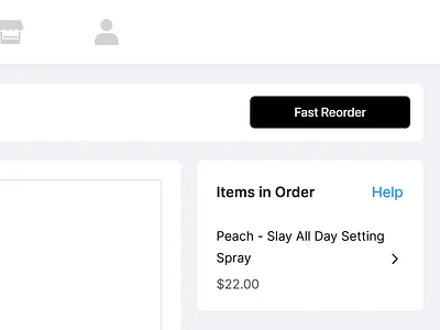 Fast Re-Order checkout ecommerce product reorder