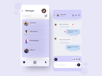 Dribbble Shot HD 1 challenge community dailydesign day5 design figma messaging soft uidesign uiux