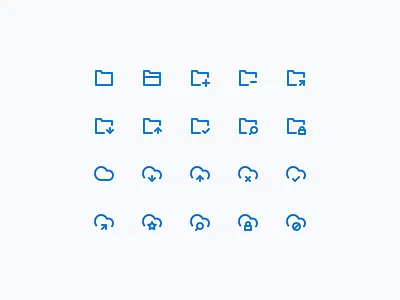 Folders and clouds 24px app design icons icons design icons pack mobile sketch ui ux