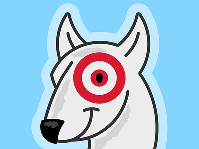 Bullseye, the Target Dog advertising icon brand character brand design brand mascot bull terrier bullseye cute dog dogs mascot mini bull terrier miniature bull terrier pets puppy red retail shopping target vector art