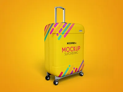 Free Suitcase Mockup Template bag baggage bags design free free psd free psd mockup free psd template free psd templates luggage mockup mockups product suitcase suitcases travel bag