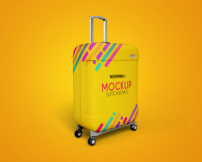 Free Suitcase Mockup Template bag baggage bags design free free psd free psd mockup free psd template free psd templates luggage mockup mockups product suitcase suitcases travel bag