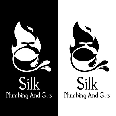 Silk plumbing and gas logo design