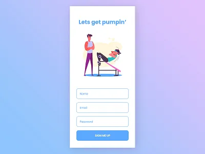 Sign Up dailyui dailyuichallenge illustration signup ui