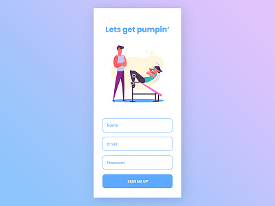 Sign Up dailyui dailyuichallenge illustration signup ui