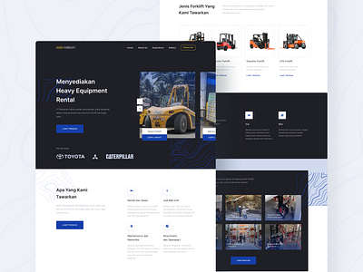 Rental Forklift - Landing Page Redesign android app branding card cars clean design flat icon ios landing page manager project redesign rental task typography uiux web webdesign