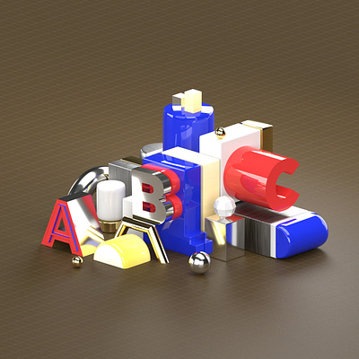 3D ABC Adobe Dimension Project 3d dimsension illustration