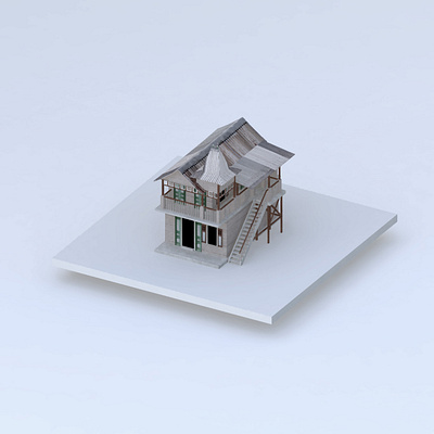 3D Module system – House 1 3d 3d art 3d maya design flat illustration minimal