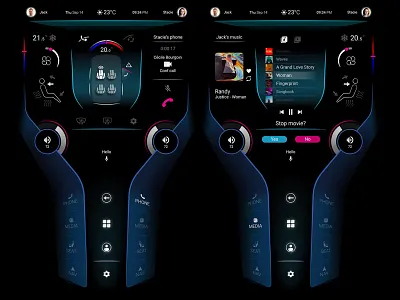 Central car dashboard automotive autonomous design experience illustration interface design ui ux
