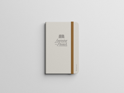 Learning to Preach Notebook bible book branding handlettering illustration lettering logo mockup notebook podcast podcast design script swag typography