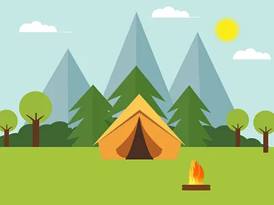 camping illustration illustration