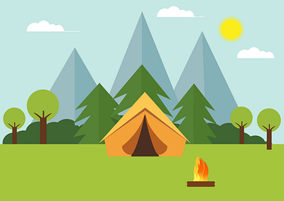 camping illustration illustration