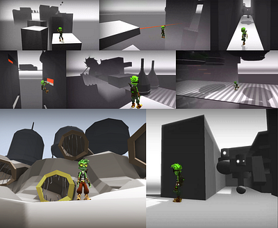 Game design: Green 3d 3d art 3d maya game design level design