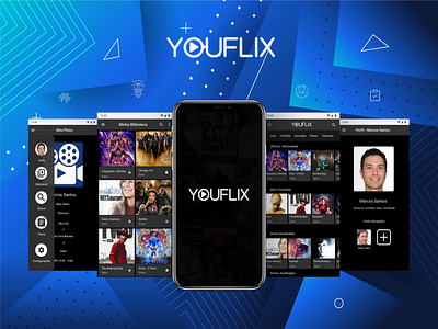 Youflix app design design app figmadesign logo mobile product design prototype ui ux