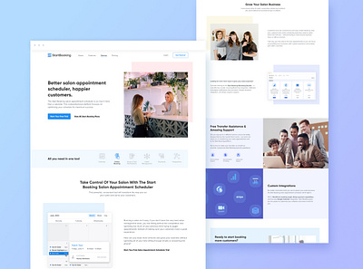 Landing Page Redesign for a SaaS Product (Online Scheduler) b2b booking landing page landing page design online booking product design product page redesign saas saas design saas landing page saas website scheduler scheduling software startup web design webdesign website wordpress