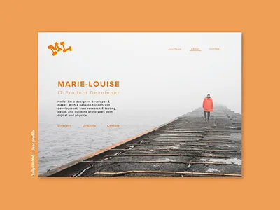 Daily UI 006 - User profile adobe xd daily ui 006 dailyui portfolio user profile