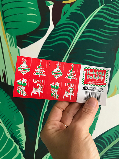 USPS Holiday Delight Stamps out now! graphic design illustration