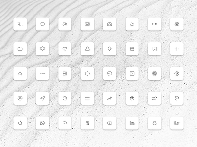 iOS 14 Light icon set design icon icon design icon pack icon set icondesign iconography icons icons pack icons set light light ui minimalism vector vector art