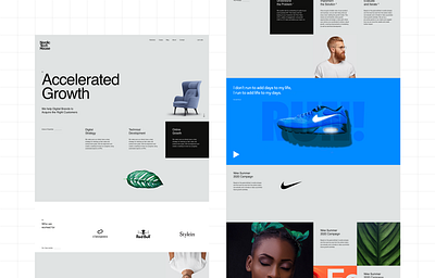 Nordic Tech House homepage exploration clean design flat minimal typography ui ux web website