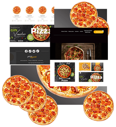 Pizza Heart branding icon logo pizza pizza menu pizzeria typography ux vector web website