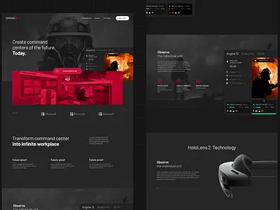 Command centers for HL 2 / Lp exploration app clean design flat minimal typography ui web website