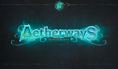 Logo for card game "Aetherways" cardgame conceptart digitalart fantasyart gameart gamelogo illustration logo logo design logotype user interface design