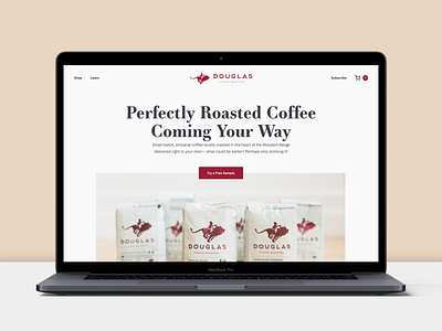 Douglas Coffee agency coffee coffee shop coffeeshop design design agency ecommerce landing page landing page ui marketing marketing site product ui ux