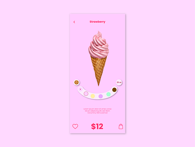 033 Customize Product app customize customize product daily ui dailyui dayli challenge design ice icecream product ui