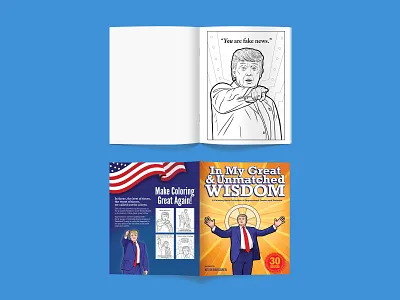 In My Great & Unmatched Wisdom - Colouring Book cartoon color coloringbook comic design digitalart illustration procreate trump
