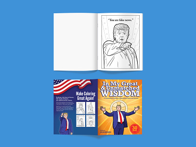 In My Great & Unmatched Wisdom - Colouring Book cartoon color coloringbook comic design digitalart illustration procreate trump