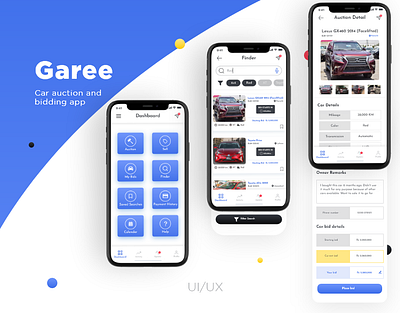 Car Bidding App | Screens app design appdesign application bid blue branding buy car design interaction design minimal process sell ui ux