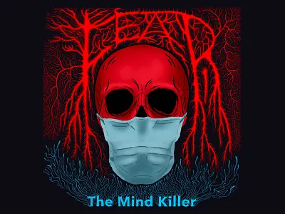 Fear is the Mindkiller cartoon comic death design digitalart illustration mind mindkiller procreate skull