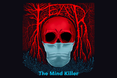 Fear is the Mindkiller cartoon comic death design digitalart illustration mind mindkiller procreate skull