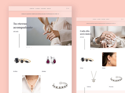 kalila mockup website design eco jewellery jewelry ui ux web web design webdesign website website design