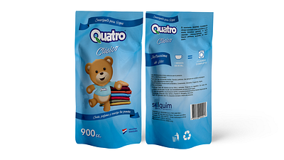 Quatro doypack adobe branding design drawing illustration packaging paraguay photoshop wacom