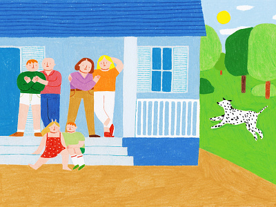 Editorial Illustration for Zadig coloredpencils editorial editorial illustration family illustration illustration art illustrator magazine zadig