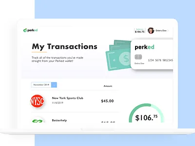 Perked - Web Application Platform app design branding credit card dailyui design designer icon illustration logo payment responsive design responsive web design responsive website teacher ui user experience user interface ux web app website