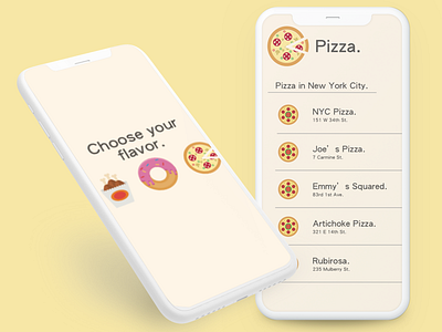 New Food Mobile App app app design dailyui design designer donuts food food app foodie icon mobile mobile app mobile app design mobile design mobile ui pizza ui user experience user interface ux