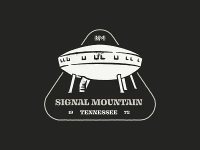 Signal Mountain Spaceship House ALT alien chattanooga house mountain nativemade retro spaceship sticker tennessee vintage