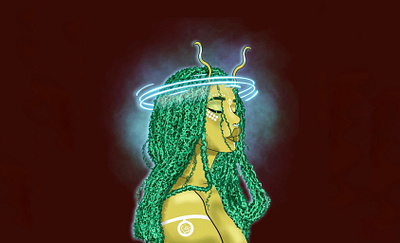 Alien Girl characterdesign design digital digital art digitalart digitalillustration drawing drawthisinyourstyle illustration procreate