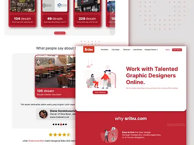 Sribu: Landing page adobe xd design landing page landingpage red ui ux website website design