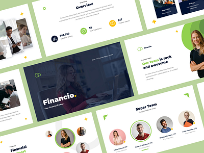 FINANCIO (Finance Presentation and Web Design) app branding clean ui finance powerpoint powerpoint design ui uidesign uiux user experience ux web