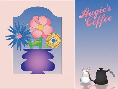 Experimental Flower Design avant garde brutalist coffee experimental gradient illustration typeface vector