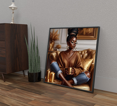 Luxurious Black Queens #9 - Acrylic Glass Painting digital art graphic design paintings