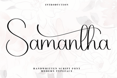 Samantha font romantic font