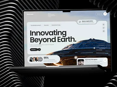 Animation & Landing Page for Space & Futuristic Interface 3d animation brand branding design futuristic graphic design landing logo motion graphics ui ux website