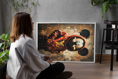 Mickey Mouse x Louis Vuitton #1 - Acrylic Glass Painting digital art graphic design louis vuitton mickey mouse paintings